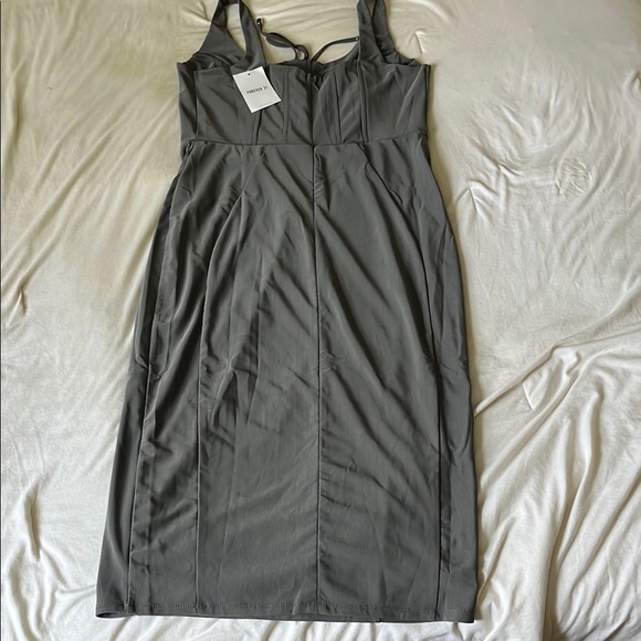 Forever 21 Gray Sleeveless Scoop Neck Midi Dress - Picture 12 of 12